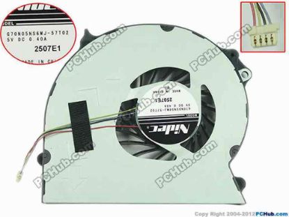 134924 Nidec G70N05NS6MJ-57T02 Cooling Fan  5V, 0.40A, 4 Pin 4 Wire Nidec G70N05NS6MJ-57T02 Cooling Fan  