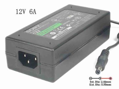135112 PCH OEM Power AC Adapter - Compatible 12V 6A, Barrel 5.5/2.5mm, IEC C14 PCH OEM Power AC Adapter - Compatible 