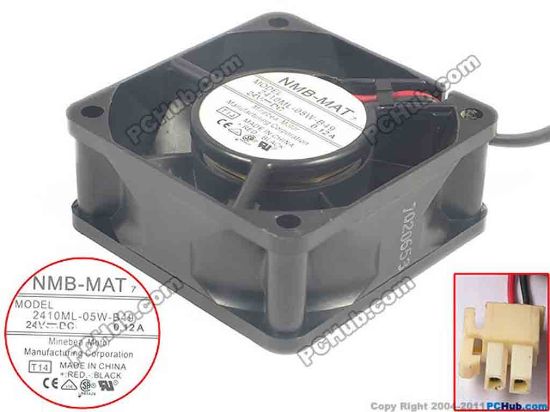 135260 NMB-MAT / Minebea 2410ML-05W-B49 Server - Square Fan 2410ML-05W-B49, 2-wire, DC 24V 0.12A, 60x60x25mm NMB-MAT / Minebea 2410ML-05W-B49 Server - Square Fan 