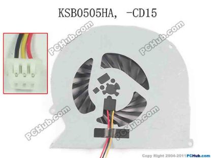 135444 Delta Electronics KSB0505HA Cooling Fan  -CD15, DC5V 0.40A, Bare fan Delta Electronics KSB0505HA Cooling Fan  