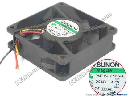 135631 SUNON PMD1207PKV2-A Server - Square Fan F.GN, DC 12V 3.7W, 70x70x20mm SUNON PMD1207PKV2-A Server - Square Fan 
