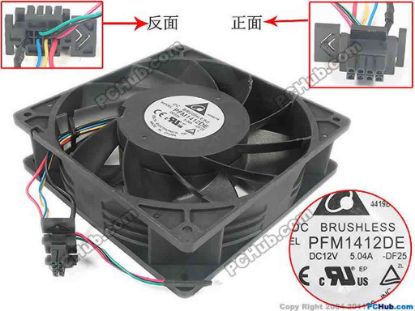 135644 Delta Electronics PFM1412DE Server - Square Fan -DF25, DC 12V 5.04A, 140x140x38mm Delta Electronics PFM1412DE Server - Square Fan 