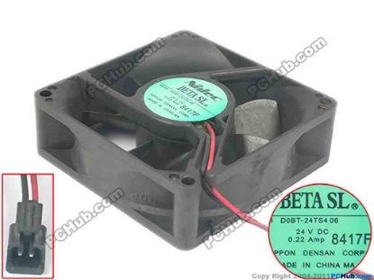 135903 Nidec D0BT-24TS4 06 Server - Square Fan 8417F, DC 24V 0.22A, 80x80x25mm Nidec D0BT-24TS4 06 Server - Square Fan 