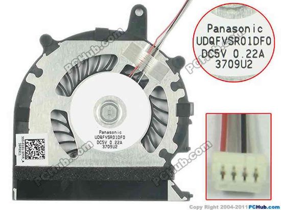 136021 Panasonic UDQFVSR01DF0 Cooling Fan  300-0001-2755_A, Bare Fan Panasonic UDQFVSR01DF0 Cooling Fan