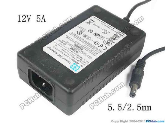 136951 Other Brands CWT AC Adapter 5V-12V PAA060F, 60W, 12V 5A, Barrel 5.5/2.5mm, IEC C14 Other Brands CWT AC Adapter 5V-12V 
