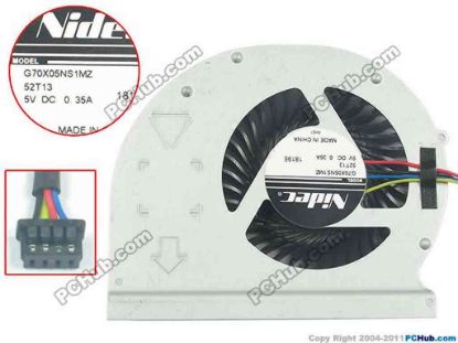137480 Nidec G70X05NS1MZ Cooling Fan  G70X05MS1MZ, 52T131, A001513D V1 Nidec G70X05NS1MZ Cooling Fan  