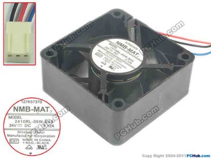 140212 NMB-MAT / Minebea 2410RL-05W-B69 Server - Square Fan C07, DC 24V 0.12A, 60x60x25mm NMB-MAT / Minebea 2410RL-05W-B69 Server - Square Fan 
