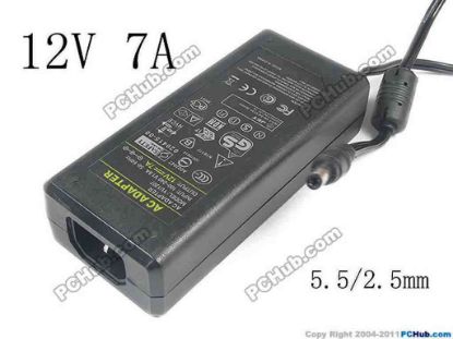 142014 PCH OEM Power AC Adapter - Compatible YU1207, 12V 7A 5.5/2.5mm, C14, New PCH OEM Power AC Adapter - Compatible 