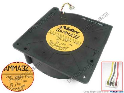 142016 Nidec D12F-24BS4 Server - Blower Fan 11BH2, FK2-3098, bw50x120x32mm, w30x4x4, 24V 0.70 Nidec D12F-24BS4 Server - Blower Fan 