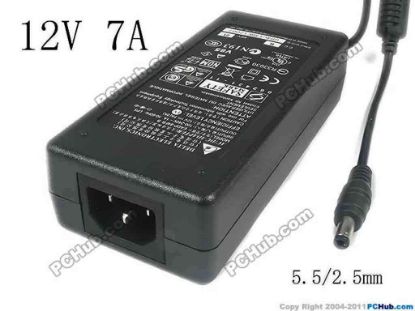 142040 Delta Electronics EADP-84FB AC Adapter 5V-12V 12V 7A, 5.5/2.5mm, C14, New Delta Electronics EADP-84FB AC Adapter 5V-12V 