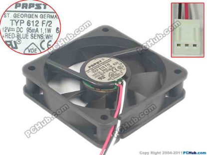142828 ebm-papst TYP 612 F/2 Server - Square Fan 3-wire, TYP 612 F/2, TYP612F/2 ebm-papst TYP 612 F/2 Server - Square Fan 