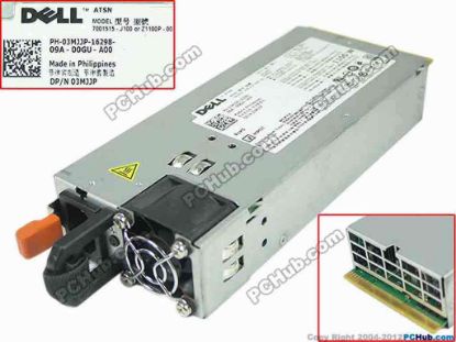 143396 Dell Poweredge T710 Server - Power Supply 1100W, 7001515-J100, Z1100P-00, TCVRR, 1Y45R Dell Poweredge T710 Server - Power Supply 