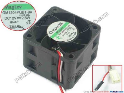 143974 SUNON GM1204PQB1-8A Server - Square Fan GM1204PQB1-8A, (2).R.GN SUNON GM1204PQB1-8A Server - Square Fan 