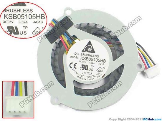 143989 Delta Electronics KSB05105HB Cooling Fan  KSB05105HB, -AG1G Delta Electronics KSB05105HB Cooling Fan  