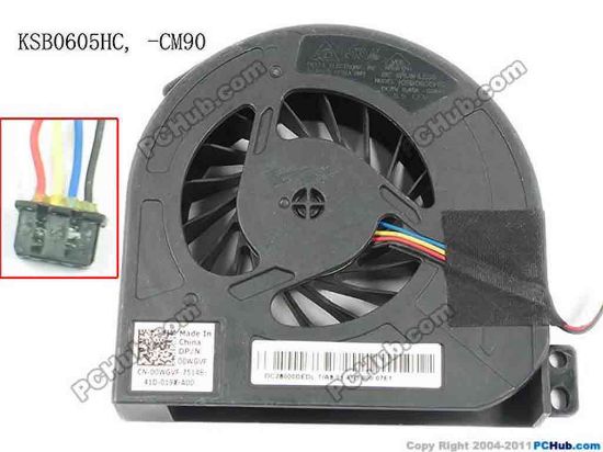 144004 Delta Electronics KSB0605HC Cooling Fan  -CM90, DC5V 0.45A Bare fan Delta Electronics KSB0605HC Cooling Fan  
