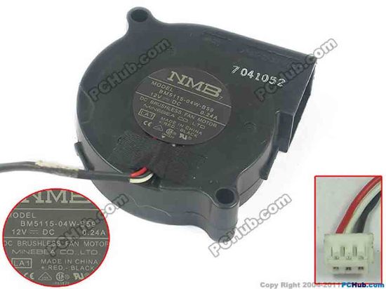 144009 NMB-MAT / Minebea BM5115-04W-B59 Server - Blower Fan BM5115-04W-B59, LA1 NMB-MAT / Minebea BM5115-04W-B59 Server - Blower Fan 