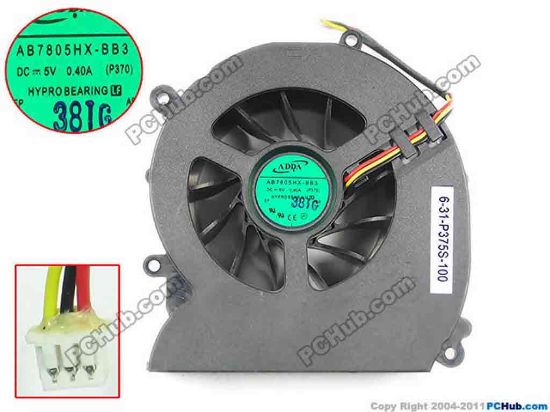 144011 ADDA AB7805HX-BB3 Cooling Fan  AB7805HX-BB3, (P370) ADDA AB7805HX-BB3 Cooling Fan  