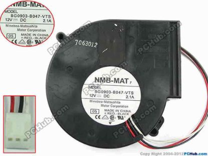 144494 NMB-MAT / Minebea BG0903-B047-VTS Server - Blower Fan 05,03,  bw97x97x33mm, 3-wire, 12V 2.1A NMB-MAT / Minebea BG0903-B047-VTS Server - Blower Fan