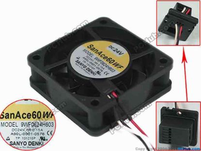 144786 Sanyo Denki 9WF0624H603 Server - Square Fan sq60x60x20mm, w30x3x3, 24V 0.15A Sanyo Denki 9WF0624H603 Server - Square Fan