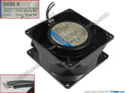 144834 ebm-papst 8880 N Server - Square Fan 8880 N, AC 230V 9W, 80x80x38mm ebm-papst 8880 N Server - Square Fan 