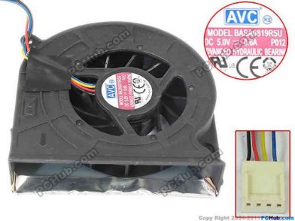 144909 AVC BASA0819R5U Server - Blower Fan P012, DC 5V 0.6A, 80x79x19mm AVC BASA0819R5U Server - Blower Fan 