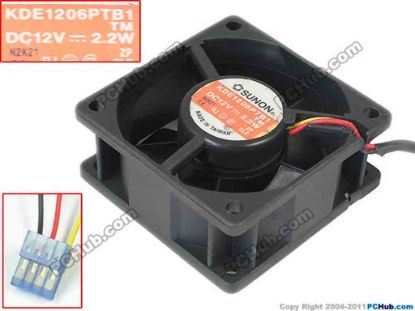 144916 SUNON KDE1206PTB1 Server - Square Fan KDE1206PTB1, TM,100mm, 3-wire, 4-pin connector  SUNON KDE1206PTB1 Server - Square Fan <br />
<br />