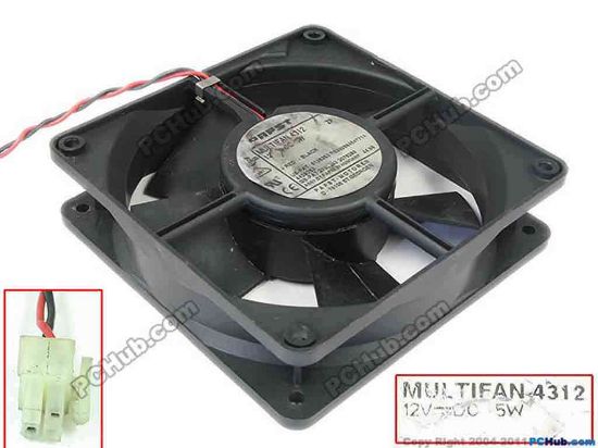 145073 ebm-papst MULTIFAN 4312 Server - Square Fan 80mm, 2-wire, 4-pin connector, MULTIFAN 4312 ebm-papst MULTIFAN 4312 Server - Square Fan 