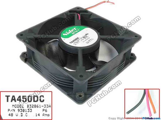 145089 Nidec B32861-33A Server - Square Fan P6, sq120x120x38mm, 3-wire, 48V 0.14A Nidec B32861-33A Server - Square Fan 