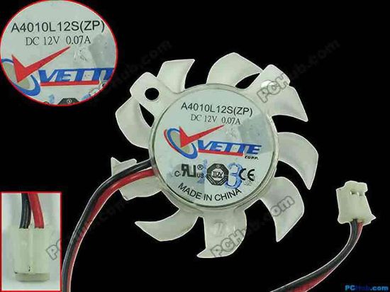 145582 ATI A4010L12S Server - Frameless / GPU Fan ZP, 12V 0.07A, dia35, ctc25x25x19, w80x2x2 ATI A4010L12S Server - Frameless / GPU Fan Cooling Fan for display card