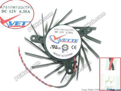 145583 ATI A7510M12D(TP) Server - Frameless / GPU Fan 12V 0.35A, dia72, ctc52x45x43, w60x2x2 ATI A7510M12D(TP) Server - Frameless / GPU Fan Cooling Fan for display card ATI 3870