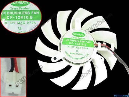 145590 COLORFUL CF-12810 B Server - Frameless / GPU Fan 12V 0.30A, dia74, ctc39, w50x2x2 COLORFUL CF-12810 B Server - Frameless / GPU Fan Cooling Fan for display card