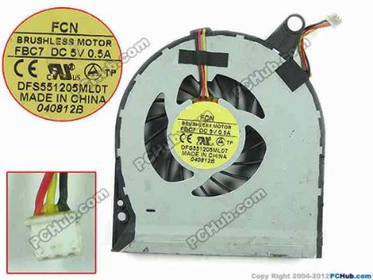 145800 Acer Aspire V3-731 Series Cooling Fan  FBC7, 5V 0.50A, Bare Fan Acer Aspire V3-731 Series Cooling Fan  