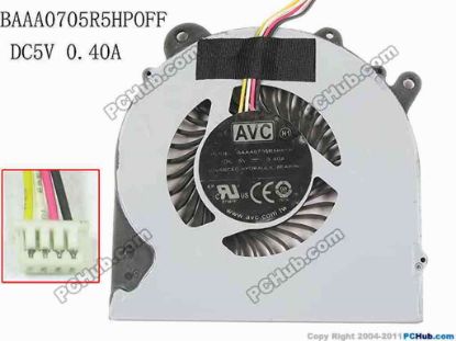145828 AVC BAAA0705R5HPOFF Cooling Fan  5V 0.40A, Bare Fan AVC BAAA0705R5HPOFF Cooling Fan