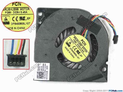 145894 Forcecon DF5400805L10T Cooling Fan  FFTK, 5V 0.45A, Bare Fan Forcecon DF5400805L10T Cooling Fan  