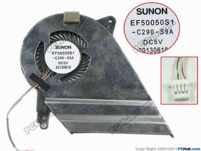 145948 SUNON EF50050S1-C290-S9A Cooling Fan  5V 2.0W, Bare Fan SUNON EF50050S1-C290-S9A Cooling Fan  