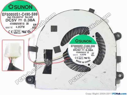 145949 SUNON EF50050S1-C490-S99 Cooling Fan  5V 0.40A, Bare Fan SUNON EF50050S1-C490-S99 Cooling Fan  