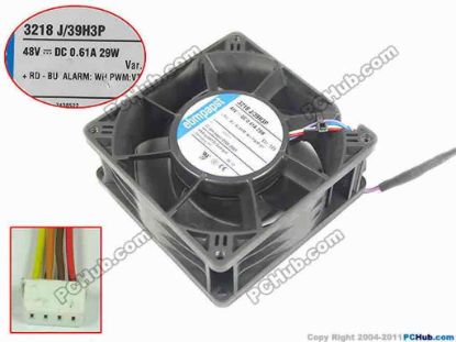 146100 ebm-papst 3218 J/39H3P Server - Square Fan sq92x92x38mm, 4-wire, 48V 29W ebm-papst 3218 J/39H3P Server - Square Fan