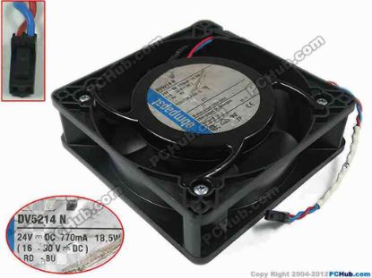 146311 ebm-papst DV5214 N Server - Square Fan sq127x127x38mm, w80x2x2, 24V 18.5W ebm-papst DV5214 N Server - Square Fan 