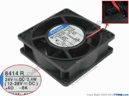 146423 ebm-papst 8414 R Server - Square Fan sq80x80x25mm, 2-wire, 24V 2.4W ebm-papst 8414 R Server - Square Fan