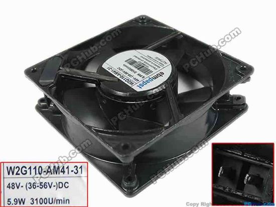 146467 ebm-papst W2G110-AM41-31 Server - Square Fan sq120x120x38mm, 2-wire, 48V 5.9W ebm-papst W2G110-AM41-31 Server - Square Fan