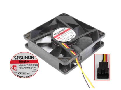 146654 SUNON ME80202V1-000C-G99 Server - Square Fan sq80x80x20mm, w80x3x3, 24V 1.54W SUNON ME80202V1-000C-G99 Server - Square Fan