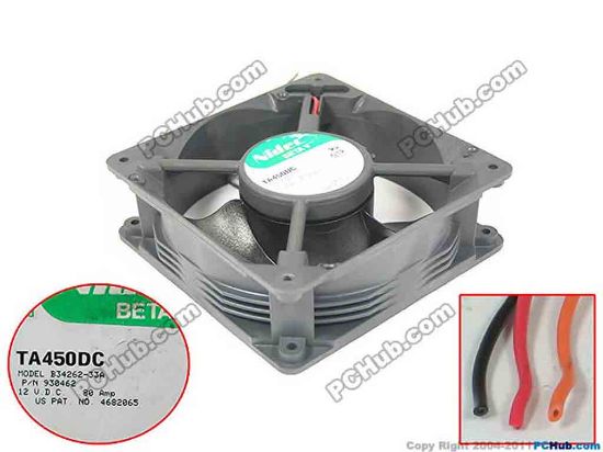 146786 Nidec B34262-33A Server - Square Fan sq120x120x38mm, 3-wire, 12V 0.8A Nidec B34262-33A Server - Square Fan 