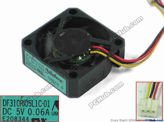 146848 Nidec DF310RI05L1C-01 Server - Square Fan sq30x30x10mm, w30x3x3, 5V 0.06A Nidec DF310RI05L1C-01 Server - Square Fan 