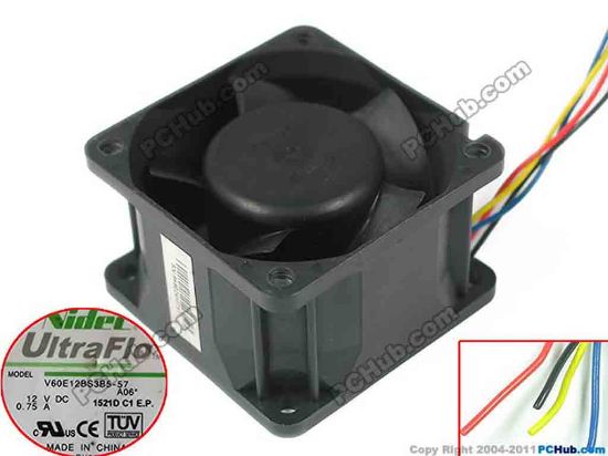 146893 Nidec V60E12BS3B5-57 Server - Square Fan A06, sqs60x60x35mm, 4-wire, 12V 0.75A Nidec V60E12BS3B5-57 Server - Square Fan 
