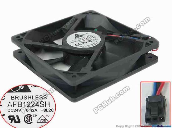 147059 Delta Electronics AFB1224SH Server - Square Fan AFB1224SH, -8L2C Delta Electronics AFB1224SH Server - Square Fan