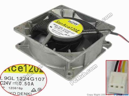 147064 Sanyo Denki 9GL1224G107 Server - Square Fan 9GL1224G107, 3-wire Sanyo Denki 9GL1224G107 Server - Square Fan 
