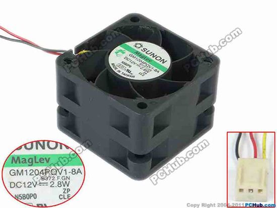 147079 SUNON GM1204PQV1-8A Server - Square Fan GM1204PQV1-8A, B372.F.GN SUNON GM1204PQV1-8A Server - Square Fan 