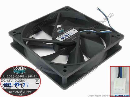 147084 Cooler Master A12025-20RB-4BP-F1 Server - Square Fan A12025-20RB-4BP-F1,90mm, 3-wire 3-pin connector Cooler Master A12025-20RB-4BP-F1 Server - Square Fan