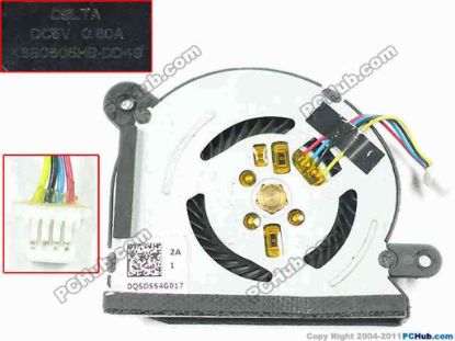 147189 Delta Electronics KSB0605HB Cooling Fan  -DD49, DC 5V 0.50A Bare fan Delta Electronics KSB0605HB Cooling Fan  