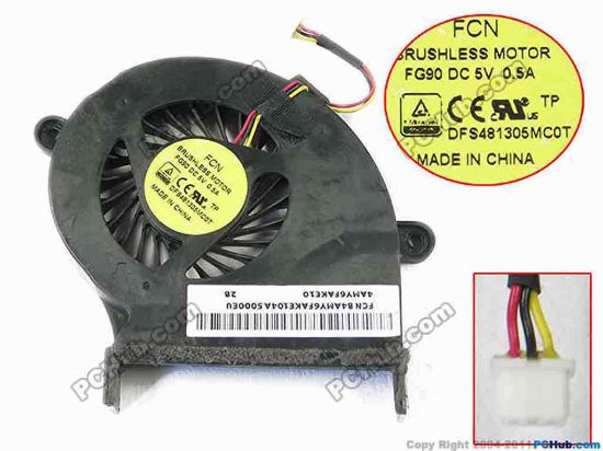 147198 Forcecon DFS481305MC0T Cooling Fan  FG90, DC 5V 0.50A Bare fan Forcecon DFS481305MC0T Cooling Fan  